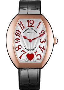 Franck Muller Heart Quartz 34.6 x 30mm - 5002LQZC6H5NALLBK - Ladies white dial watch with alligator leather strap