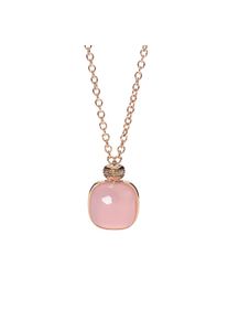 Pomellato Nudo necklace with pendant - PCC2022-O7000-BRCQR-42 - in 750 rose gold and 750 white gold with 10 brilliant-cut diamonds (0.1 carat)