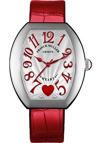 Franck Muller Heart Automatic 44.7 x 38.75mm - 5000HSCC6HACALLRED - Ladies white dial watch with alligator leather strap