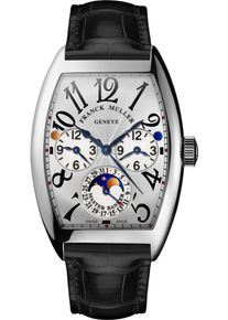 Franck Muller Cintrée Curvex Master Banker Moonphase 50.4 x 36mm - 7880-MB-L-DT-AC-BL-ALLBK - Men's watch with silver-colored dial