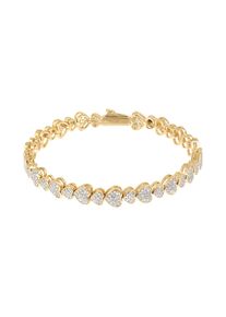 BRONZALLURE Golden bracelet - WSBZ01471Y.W - made of bronze (yellow gold-plated) and several zirconia