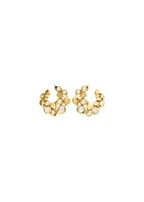 Tamara Comolli Snowflakes Hoop Classic earrings - E-SF-HO-CL-ALT-YG - in 750 yellow gold with diamonds (2 x 0.575 carats)