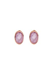 BRONZALLURE Felicia earrings - WSBZ02150.AML - made of bronze (rose gold-plated) and 2 amethyst