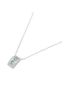 Ponte Vecchio Gioielli Iris necklace - CP1947SKW - in 750 white gold with 3 sky topazes (1.27 carats) and diamonds (0.18 carats)