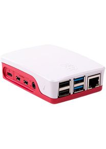Caja Externa Oficial para Raspberry Pi 4 em Blanco/Rojo