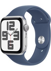 Smartwatch Apple Watch SE (2024) GPS 44mm Aluminio Plata c/ Correa Deportiva Azul Denim - M/L