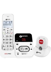 geemarc Amplidect 295 SOS Pro schnurloses DECT-Telefon Seniorentelefon Anrufbeantworter SOS-Taste wei&szlig;
