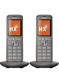 Gigaset CL660 HX Duo DECT VoIP Telefon Schnurlostelefon 2 Mobilteile 2,4" TFT-Farbdisplay grau