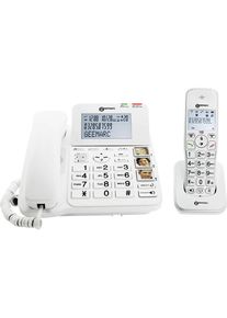 geemarc Amplidect Combi 295 Telefon Seniorentelefon Anrufbeantworter Foto-Tasten schnurgebunden wei&szlig;