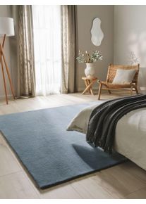 benuta Nest Ullteppe Bent Blauw 120x170 cm Uni