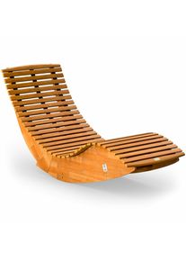 Casaria Tumbona de madera de acacia FSC 150x60x93cm plegable