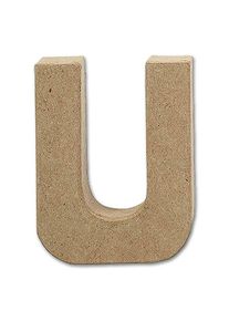 Letter papier-maché - U 10 cm hoog, 2 cm dik