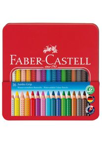 Kleurpotlood Jumbo Grip - blikken etui van 16 Faber-Castell