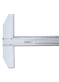 Aluminium bordenrail 100 cm Rumold 723/100, met snijkant