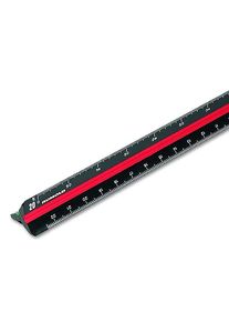 Driehoekige liniaal DIN Rumold 154/DIN/30, 30 cm, zwart
