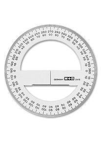 M+R Vollkreis Winkelmesser 10 cm gegenläufige Bezifferung
