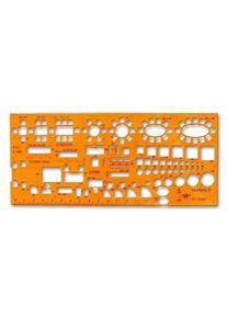 Meubelsjabloon III, 1:100 Tafels, stoelen en kasten