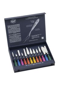 RGM | PLUS Line Painting Knives — coloured handle set of 12