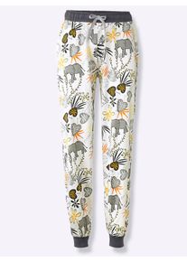 wäschepur Dames Pyjama-Broek in ecru gedessineerd ,maat 36/38, Witt, 50% Katoen, 50% Modal