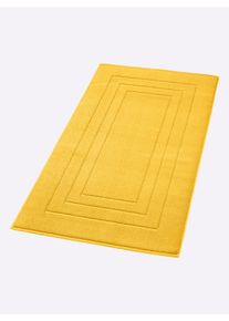 Vossen unisex Badmat in zonnegeel ,maat 60x60 cm - Wc-matje zonder uitsparing, Witt, 100% Katoen
