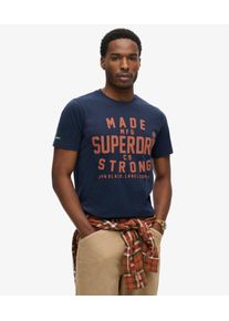 Superdry Herren Machined Goods Workwear T-shirt Marineblau - Größe: M