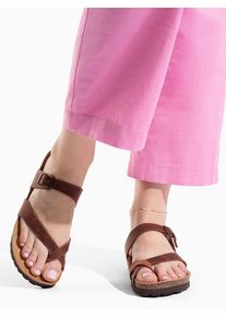 BAYTON Leren teenslippers "Diane" bruin - 62% | Maat: 37 |