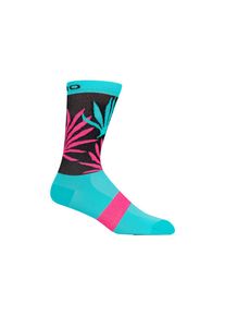 Giro Comp Racer High Rise socks screaming teal/neon pink M