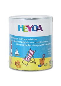 Stempelset strand + vakantiemotief Heyda set van 15