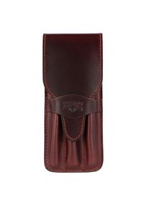 Mika Leather pencil case 6.5 cm brown