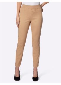 Damen Push-up-Jeans in weicher Qualität in camel ,Größe 48, WITT, 97% Baumwolle, 3% Elasthan