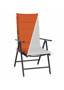 Detex Stoelkussen set van 6 Vanamo Lichtgrijs/Terracotta 120x45x5cm wendbaar