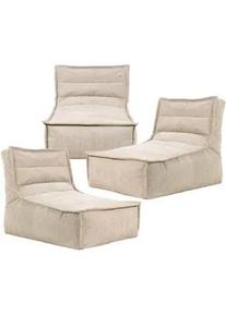 I.C.O.N. icon Sitzsack Lounger Dolce , Cord, 3Pk , Beige , Kunststoff , 228x72x90 cm , Hergestellt in Deutschland , Wohnzimmer, Hocker, Sitzsäcke, XXL Sitzsäcke