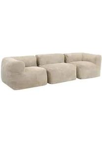 I.C.O.N. icon Sitzsack-Sofa 3-tlg. Zen: 2 Ecksessel, Sessel , Beige , Textil , 550x68x100 cm , Wohnzimmer, Hocker, Sitzsäcke, XXL Sitzsäcke