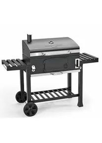Taino Holzkohlegrill und Smoker Hero Xxl , Schwarz , Metall , 142x111x46 cm , Grills & Outdoor-Küchen, Holzkohlegrills