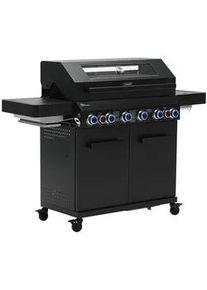 Taino Gasgrill Platinum Yamara Dark 6+2 , Schwarz , Metall , 159x117x55 cm , Grills & Outdoor-Küchen, Gasgrills