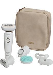 Braun Silk-épil 9 Flex 9020 wet&dry Epilierer Haarentferner Nass-Trocken weiß gold