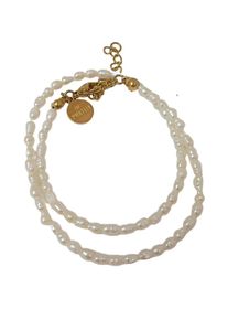 PURELEI Pearl Bracelet Women, One Size, gold-colored