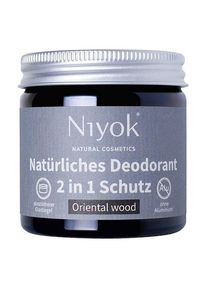 Niyok 2 in 1 anti-transpirante Deocreme Oriental wood 40ml