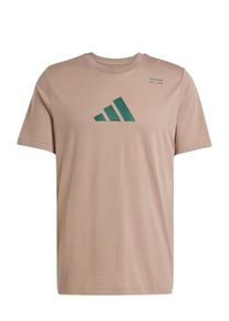adidas Performance Funktionsshirt Herren braun Größe S Logoprint