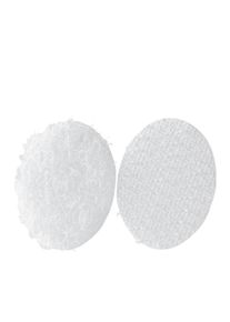 Rzepy k&oacute;łka samoprzylepne zestaw na arkuszu 16 mm | biały, nylon|Poliester