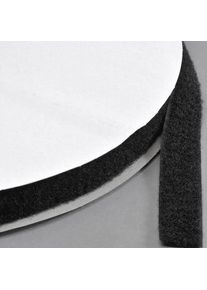 Taśma rzepowa, wszywana, tylko pętelki (rolka 25 m) 16 mm | czarny, nylon|Poliester