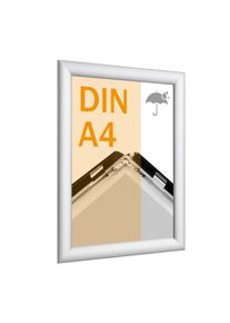 1 szt. - Ramka zatrzaskowa, aluminiowa, wodoodporna, srebro, aluminium