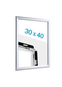 1 Cornice a scatto per poster 300 x 400 mm, alluminio, argento