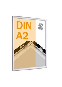 1 Cornice a scatto, alluminio, A2, autoadesivo argento | Ad angolo squadrato