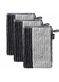 JOOP! Heren Washandjes grijs / zwart 16x22cm