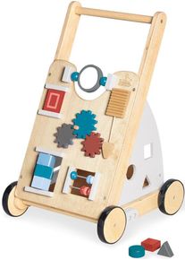 Pinolino® Lauflernwagen »Titus, Grau«, Fsc®-Holz Aus Gewissenhaft Bewirtschafteten Wälder beige, Activity-Lauflernwagen »Titus, grau«