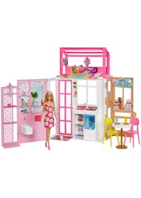 Barbie Puppenhaus »Klappbar Inkl. Puppe (Blond) Und Zubehör«, Zum Mitnehmen; Klappbar rosa, Barbie, Puppenhaus inkl. Puppe, blond und Zubehör