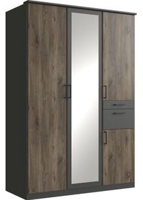 wimex Drehtürenschrank »Hennef«, Mit Accessoirefach grau, Größe B/H/T: 135 cm x 198 cm x 58 cm B/H/T: 135 cm x 198 cm x 58 cm , Accessoire-Fach in...