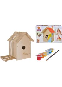 Eichhorn Kreativset »Outdoor Vogelhaus«, (Set), Zum Zusammenbauen Und Bemalen; Made In Europe beige, Bau-Set aus Holz »Outdoor Vogelhaus«
