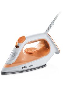 Braun Dampfbügeleisen »Texstyle 1 Si 1009 Or«, 1900 W, Mit Antihaftbeschichtung Und Präzisionsspitze, 1900 Watt, orange, Braun's leichtestes...